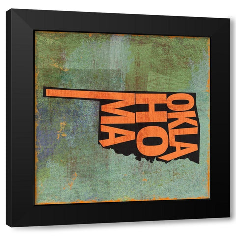 Oklahoma Black Modern Wood Framed Art Print with Double Matting by Art Licensing Studio