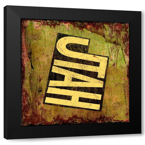Utah Black Modern Wood Framed Art Print with Double Matting by Art Licensing Studio