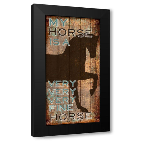 Fine Horse Black Modern Wood Framed Art Print by Art Licensing Studio