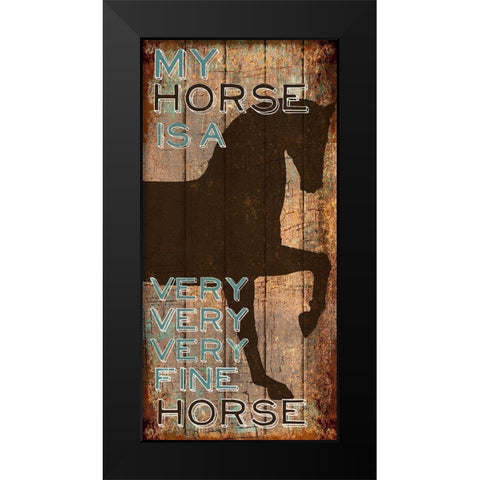 Fine Horse Black Modern Wood Framed Art Print by Art Licensing Studio