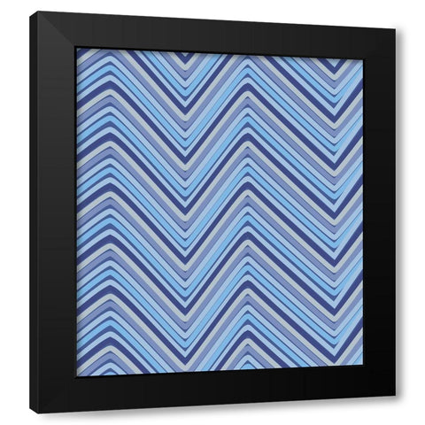 Cool Blue 2 Black Modern Wood Framed Art Print by Art Licensing Studio