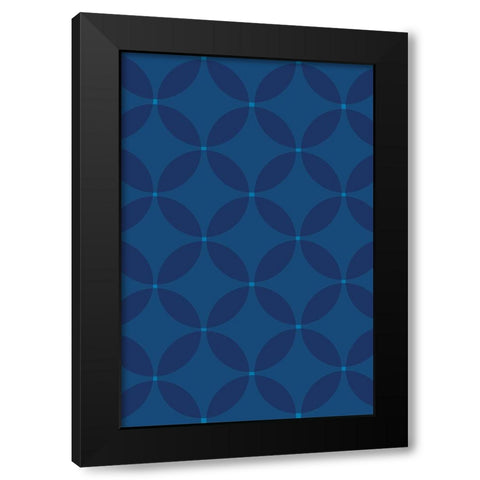 Cool Blue 4 Black Modern Wood Framed Art Print by Art Licensing Studio
