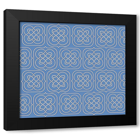 Cool Blue 5 Black Modern Wood Framed Art Print by Art Licensing Studio