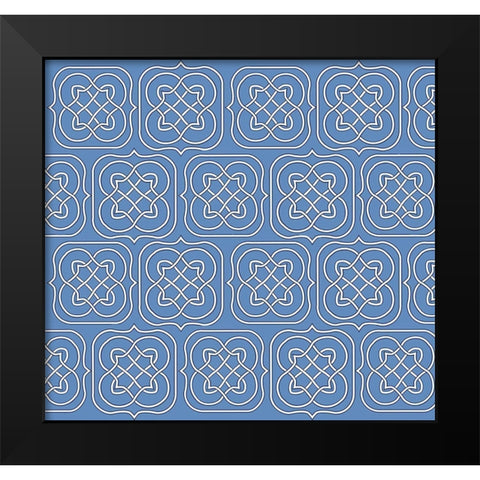Cool Blue 5 Black Modern Wood Framed Art Print by Art Licensing Studio