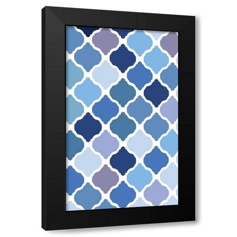 Cool Blue 6 Black Modern Wood Framed Art Print by Art Licensing Studio
