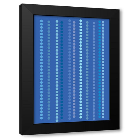 Cool Blue 7 Black Modern Wood Framed Art Print with Double Matting by Art Licensing Studio