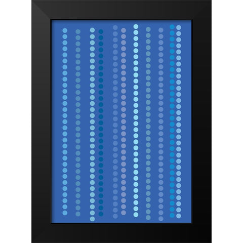 Cool Blue 7 Black Modern Wood Framed Art Print by Art Licensing Studio