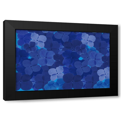 Cool Blue 9 Black Modern Wood Framed Art Print with Double Matting by Art Licensing Studio