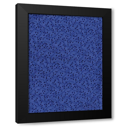 Cool Blue 10 Black Modern Wood Framed Art Print with Double Matting by Art Licensing Studio