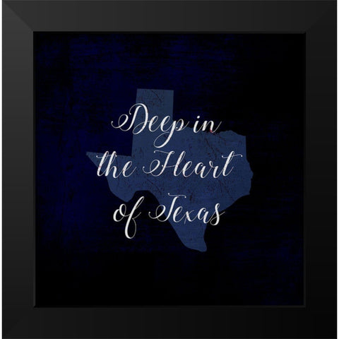 Deep in Texas Black Modern Wood Framed Art Print by Art Licensing Studio