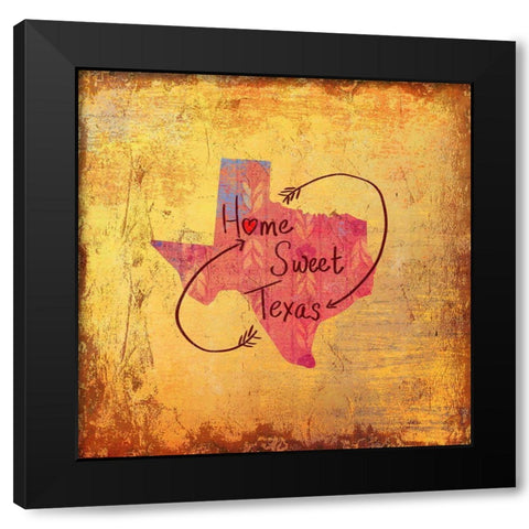 Sweet Texas Black Modern Wood Framed Art Print by Art Licensing Studio
