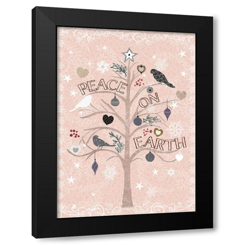 The Embellished Tree 3 Black Modern Wood Framed Art Print with Double Matting by Art Licensing Studio