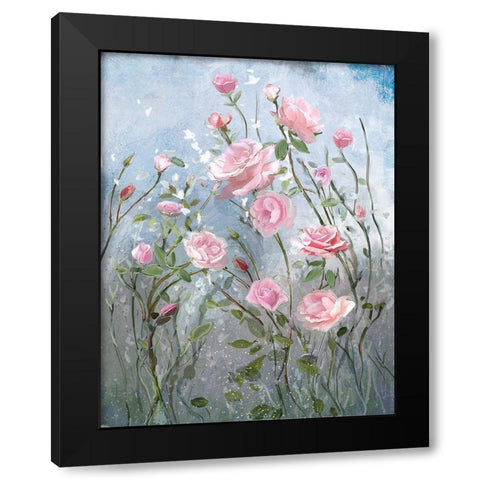 Blissful Meadow Black Modern Wood Framed Art Print with Double Matting by Art Licensing Studio