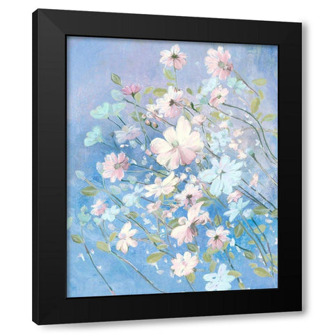 Spring Morning in Blue Black Modern Wood Framed Art Print by Art Licensing Studio