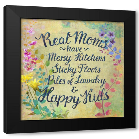 Real Moms Black Modern Wood Framed Art Print with Double Matting by Art Licensing Studio