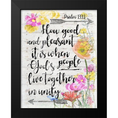 Wood Psalm II Black Modern Wood Framed Art Print by Art Licensing Studio