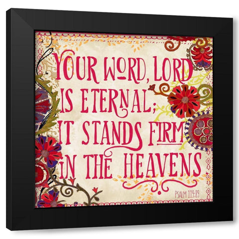 Delecor Psalm I Black Modern Wood Framed Art Print by Art Licensing Studio