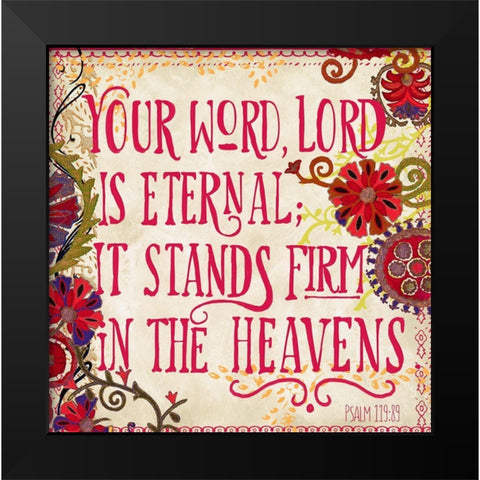 Delecor Psalm I Black Modern Wood Framed Art Print by Art Licensing Studio