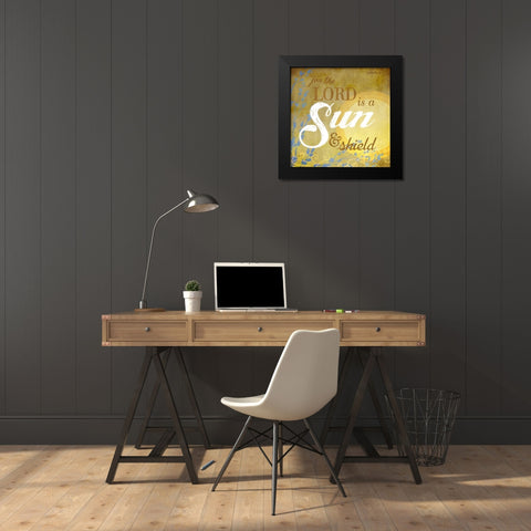 Psalm Sun Black Modern Wood Framed Art Print by Art Licensing Studio