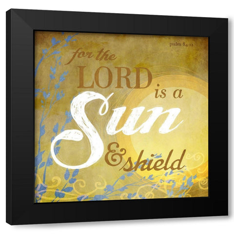 Psalm Sun Black Modern Wood Framed Art Print by Art Licensing Studio