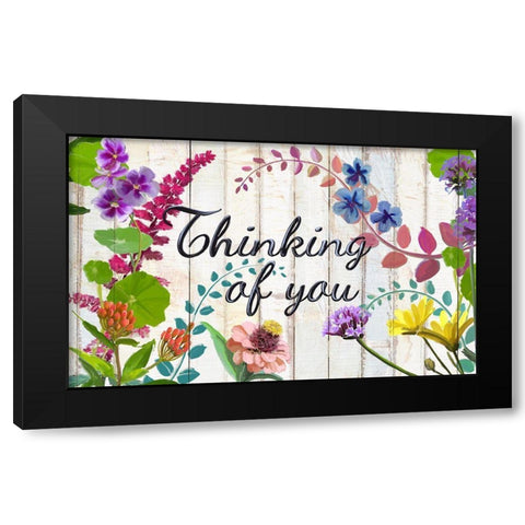 Garden Thinking of you Black Modern Wood Framed Art Print with Double Matting by Art Licensing Studio