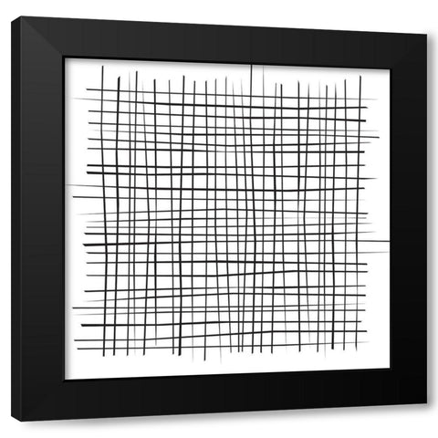 Aerial Criss Cross Black Modern Wood Framed Art Print with Double Matting by Art Licensing Studio