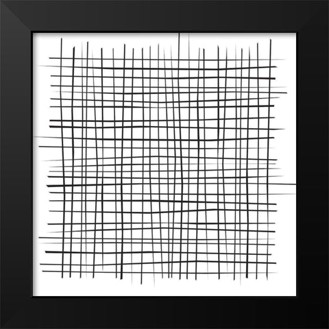 Aerial Criss Cross Black Modern Wood Framed Art Print by Art Licensing Studio