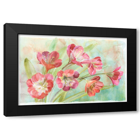 Bowing Clevia Black Modern Wood Framed Art Print with Double Matting by Art Licensing Studio
