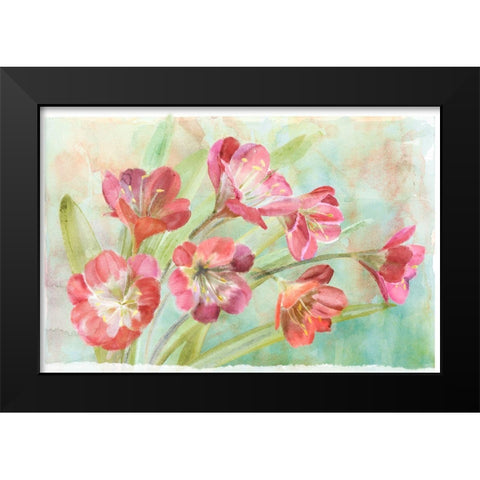 Bowing Clevia Black Modern Wood Framed Art Print by Art Licensing Studio