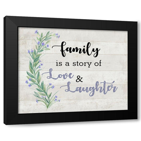 Family Love 1 Black Modern Wood Framed Art Print by Art Licensing Studio