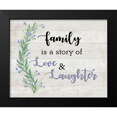 Family Love 1 Black Modern Wood Framed Art Print by Art Licensing Studio