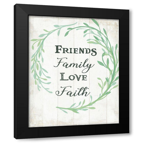 Family Love 3 Black Modern Wood Framed Art Print by Art Licensing Studio