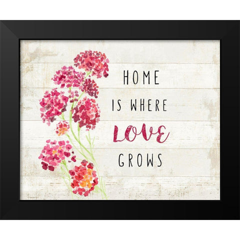 Home Love Black Modern Wood Framed Art Print by Art Licensing Studio