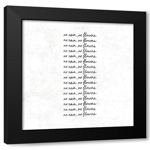 No Rain Black Modern Wood Framed Art Print with Double Matting by Art Licensing Studio