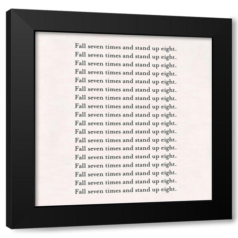 Seven-Eight Black Modern Wood Framed Art Print by Art Licensing Studio