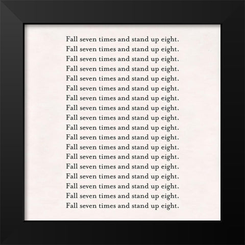 Seven-Eight Black Modern Wood Framed Art Print by Art Licensing Studio