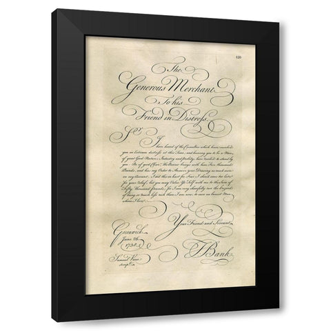 The Generous Merchant to his Friend in Distress Black Modern Wood Framed Art Print by Art Licensing Studio