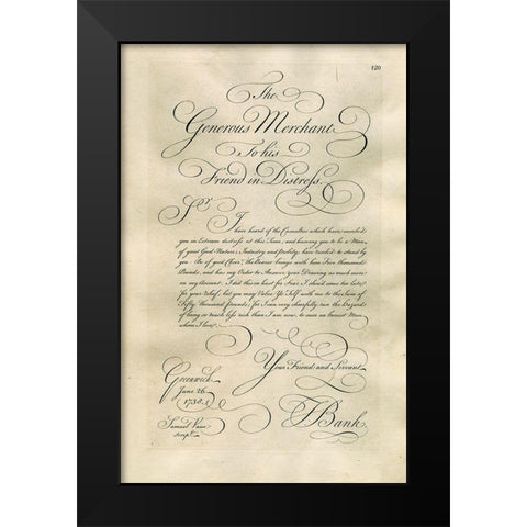 The Generous Merchant to his Friend in Distress Black Modern Wood Framed Art Print by Art Licensing Studio