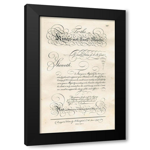 To the Kings Most Excellent Majesty Black Modern Wood Framed Art Print with Double Matting by Art Licensing Studio