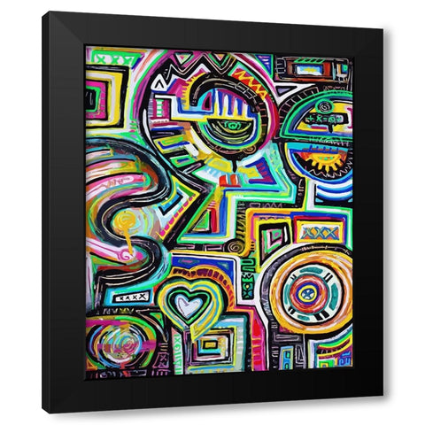 Celestial Engine Black Modern Wood Framed Art Print by Mcilwaine, Alloyius