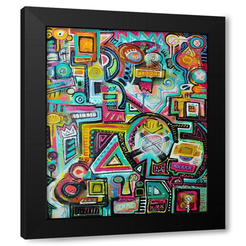 Counting Sideways 8s Black Modern Wood Framed Art Print by Mcilwaine, Alloyius