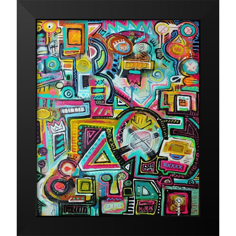 Counting Sideways 8s Black Modern Wood Framed Art Print by Mcilwaine, Alloyius