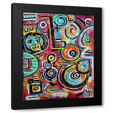 Discotheque Showboats Black Modern Wood Framed Art Print by Mcilwaine, Alloyius
