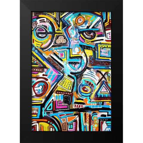 Eye of the Storm Black Modern Wood Framed Art Print by Mcilwaine, Alloyius