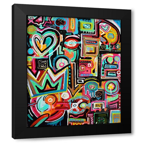 Magnetic Fields Black Modern Wood Framed Art Print with Double Matting by Mcilwaine, Alloyius