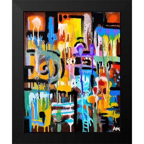 MouseChutes And TrapLadders Black Modern Wood Framed Art Print by Mcilwaine, Alloyius