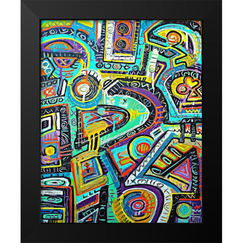 Space Dust is Ticklish Black Modern Wood Framed Art Print by Mcilwaine, Alloyius