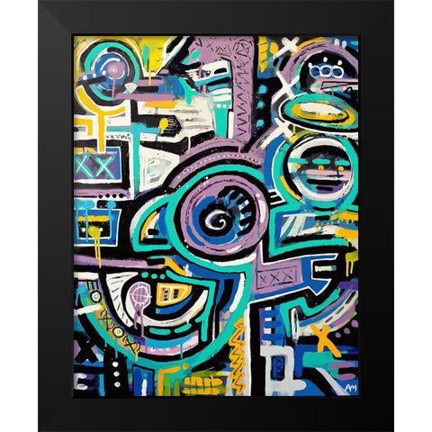 Totem 2025 Black Modern Wood Framed Art Print by Mcilwaine, Alloyius