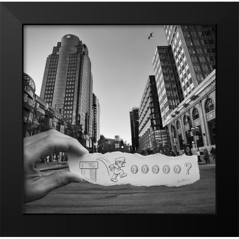 Pencil Vs Camera 24 - Capitalism Black Modern Wood Framed Art Print by Heine, Ben