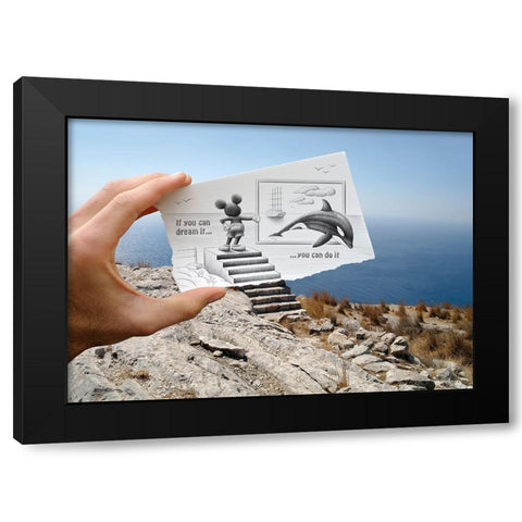 Pencil Vs Camera 36 - Catching a Dream Black Modern Wood Framed Art Print with Double Matting by Heine, Ben